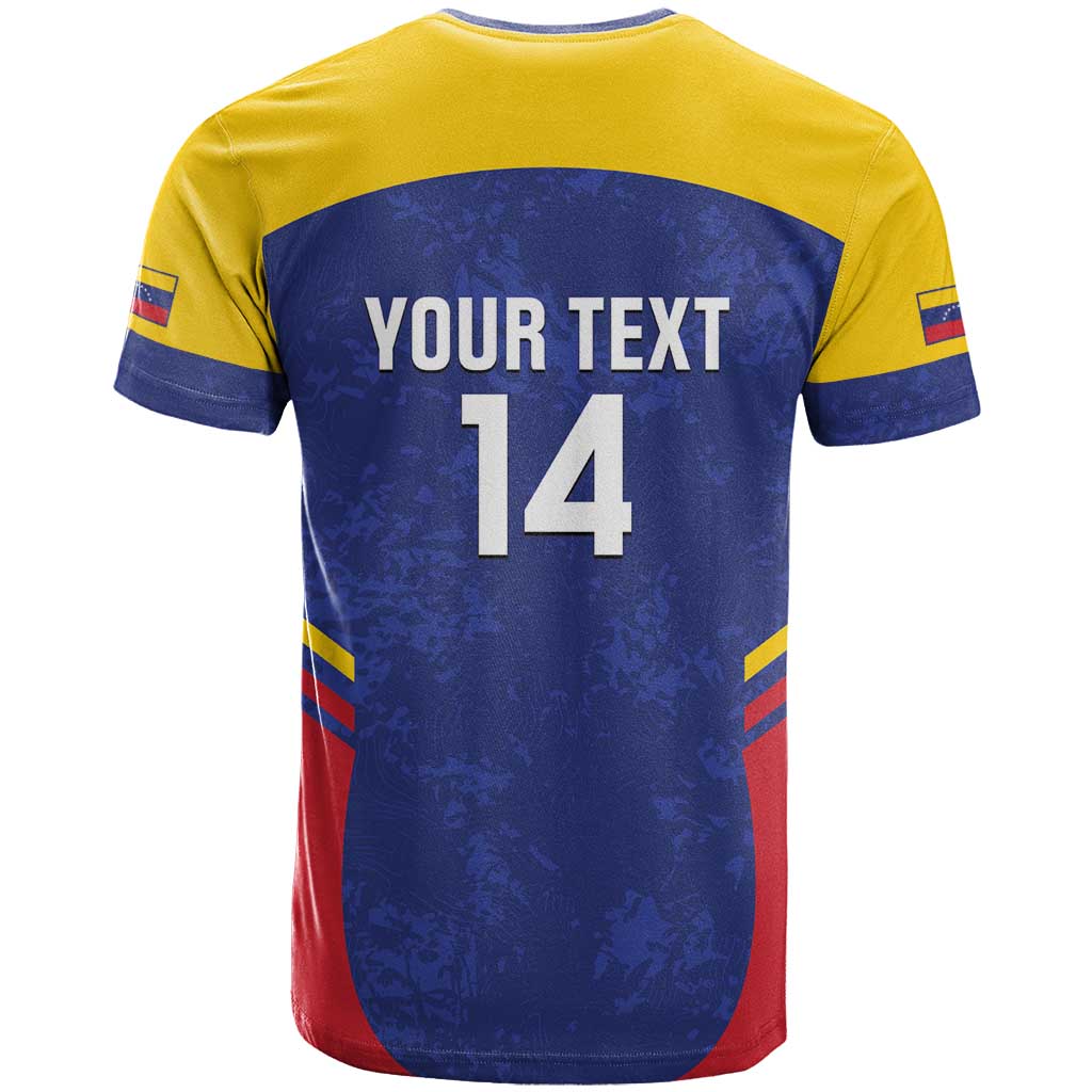 Custom Venezuela Football T-Shirt Come On La Vinotinto Flag Color Graphic Tee