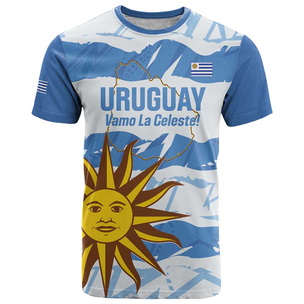 Custom Uruguay Football T-Shirt Vamo La Celeste Graphic Tee