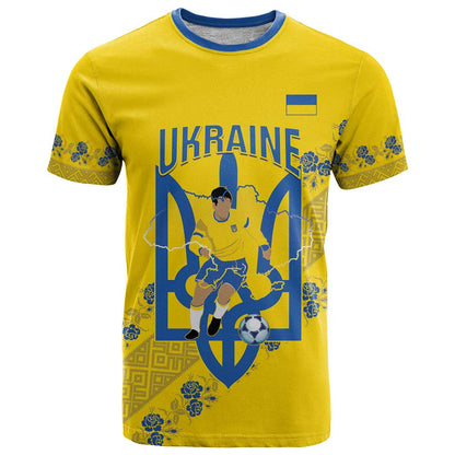 Personalised Ukraine Football T-Shirt Glory to Ukrainian Graphic Tee