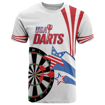 Custom United States Darts T-Shirt USA Go Champions Graphic Tee
