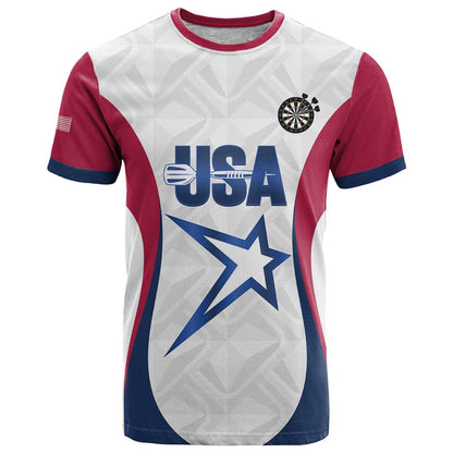 Custom United States Darts T-Shirt Come On USA Curve Style Graphic Tee