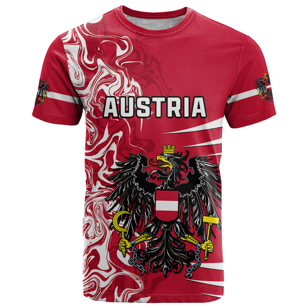 Personalised Austria T-Shirt Austrian Coat Of Arms Simple Style Graphic Tee