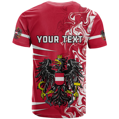 Personalised Austria T-Shirt Austrian Coat Of Arms Simple Style Graphic Tee