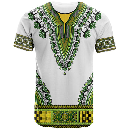 Africa T-Shirt African Dashiki Royal Green Version Graphic Tee