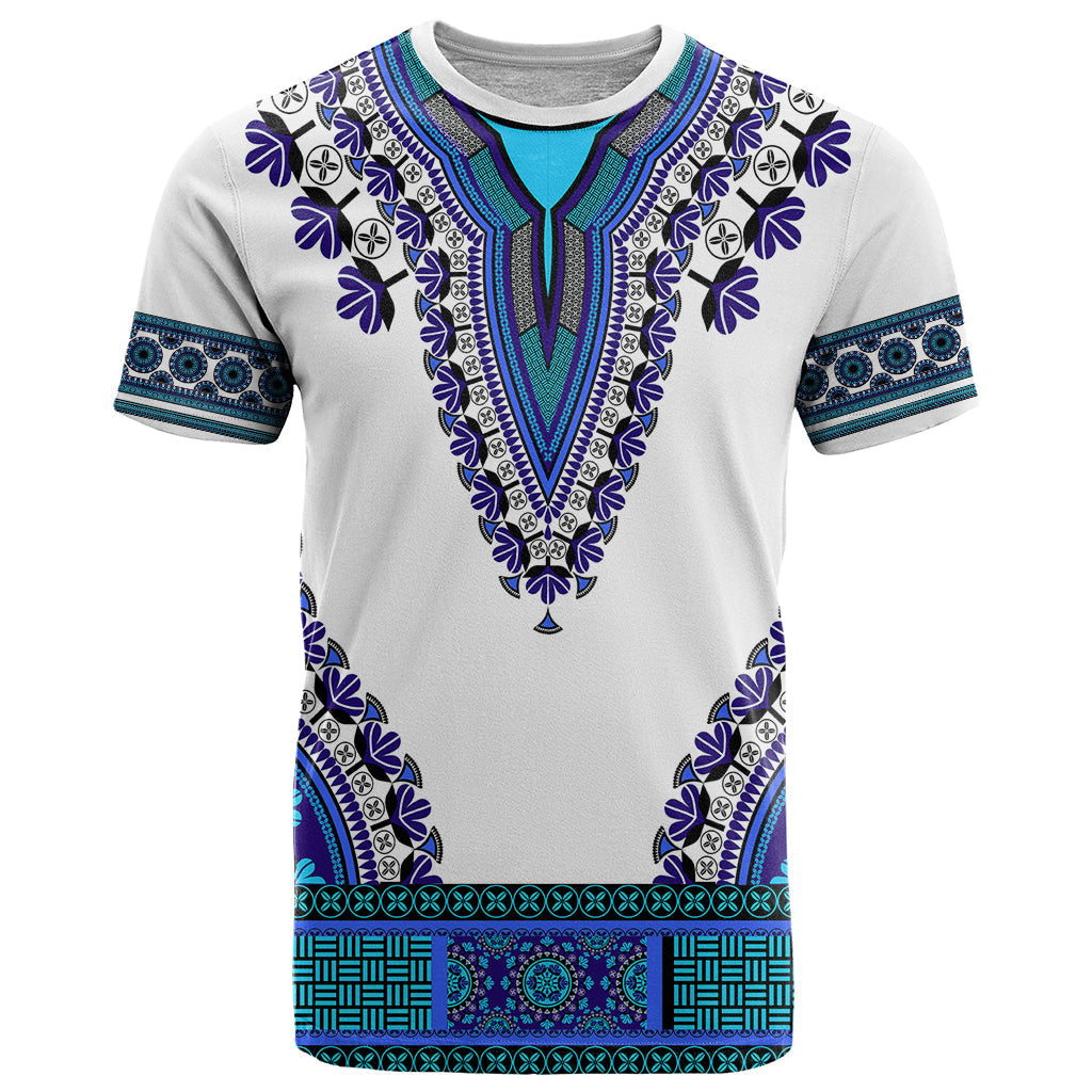 Africa T-Shirt African Dashiki Royal Blue Version Graphic Tee