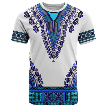 Africa T-Shirt African Dashiki Royal Blue Version Graphic Tee