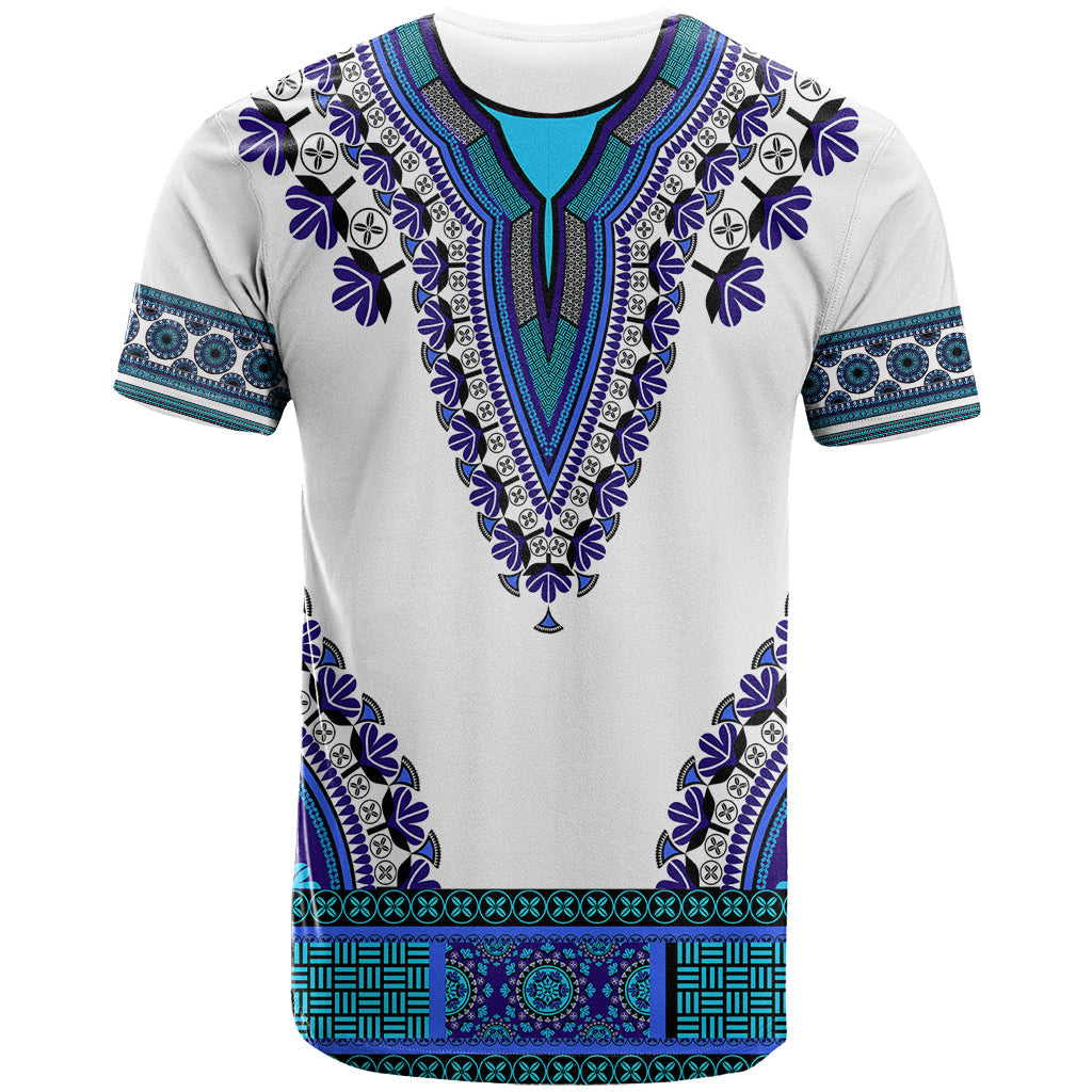 Africa T-Shirt African Dashiki Royal Blue Version Graphic Tee