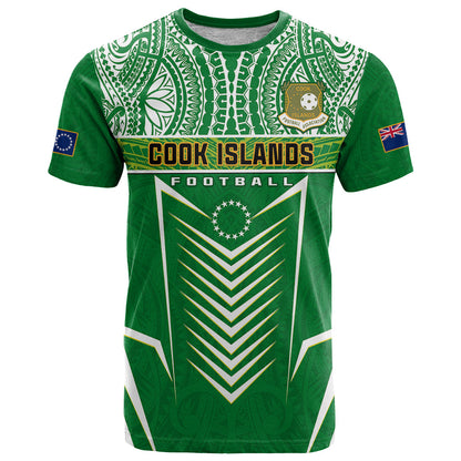 Cook Islands Football T-Shirt Go Kuki Airani Polynesian Sporty Style Graphic Tee