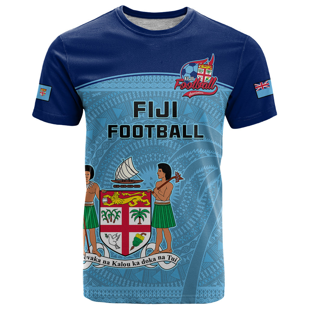 Personalised Fiji Football T-Shirt Fijian Tapa Pattern Sporty Style Graphic Tee