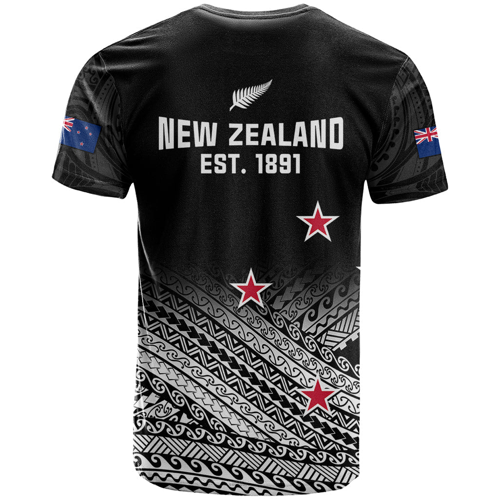 Aotearoa Football T-Shirt Go New Zealand Maori Fern Pattern Graphic Tee