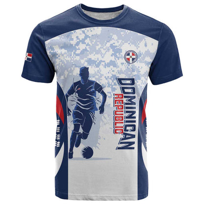 Custom Dominican Republic Football T-Shirt Vamos Los Quisqueyanos Graphic Tee