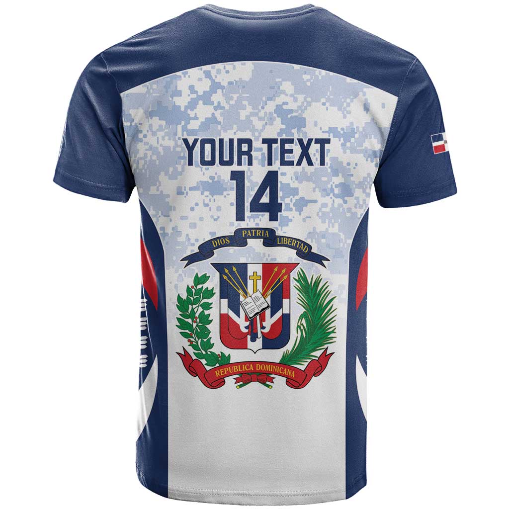 Custom Dominican Republic Football T-Shirt Vamos Los Quisqueyanos Graphic Tee