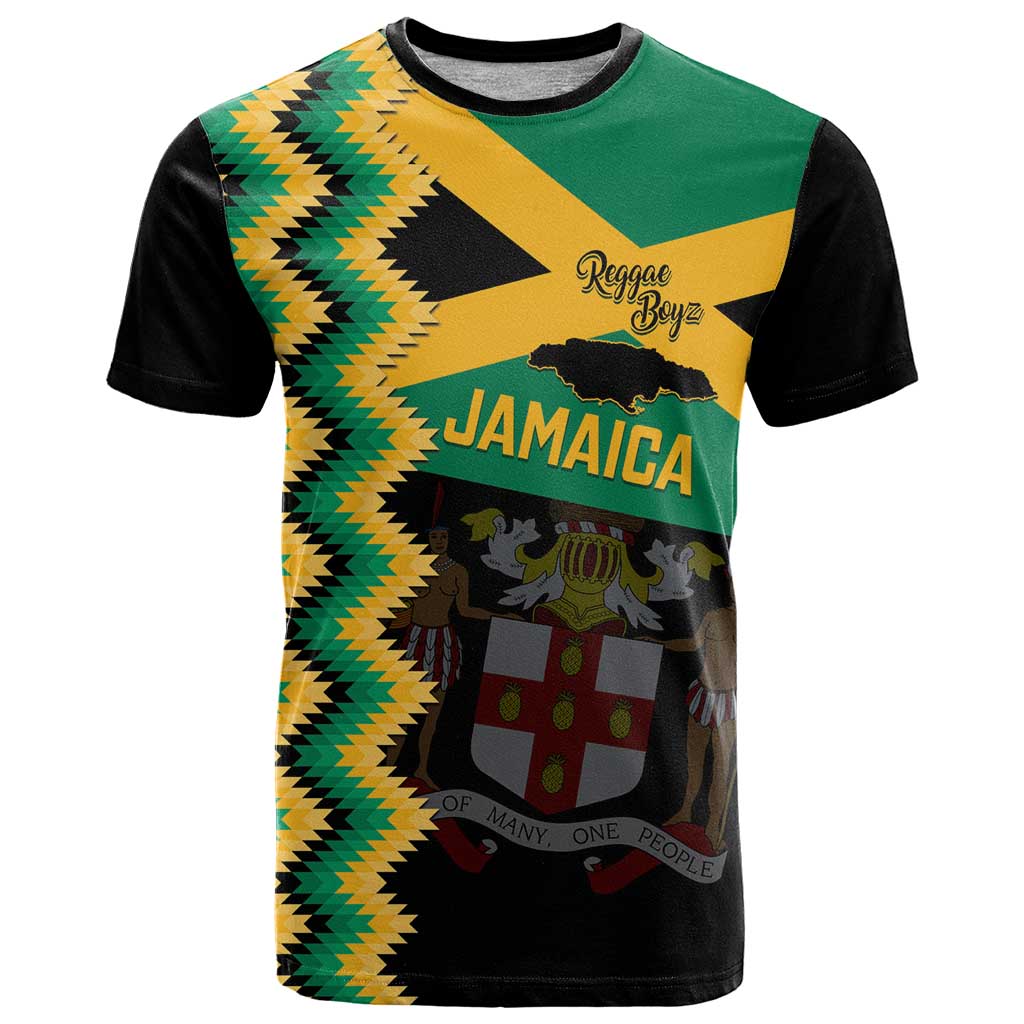 Custom Jamaica Football T-Shirt Go Reggae Boyz Graphic Tee