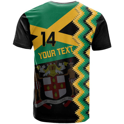 Custom Jamaica Football T-Shirt Go Reggae Boyz Graphic Tee