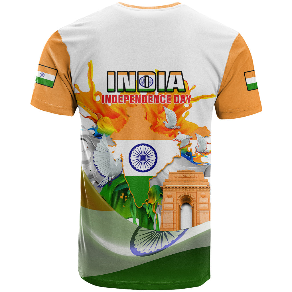 India T-Shirt Swatantra Diwas Happy Indian Independence Day Graphic Tee