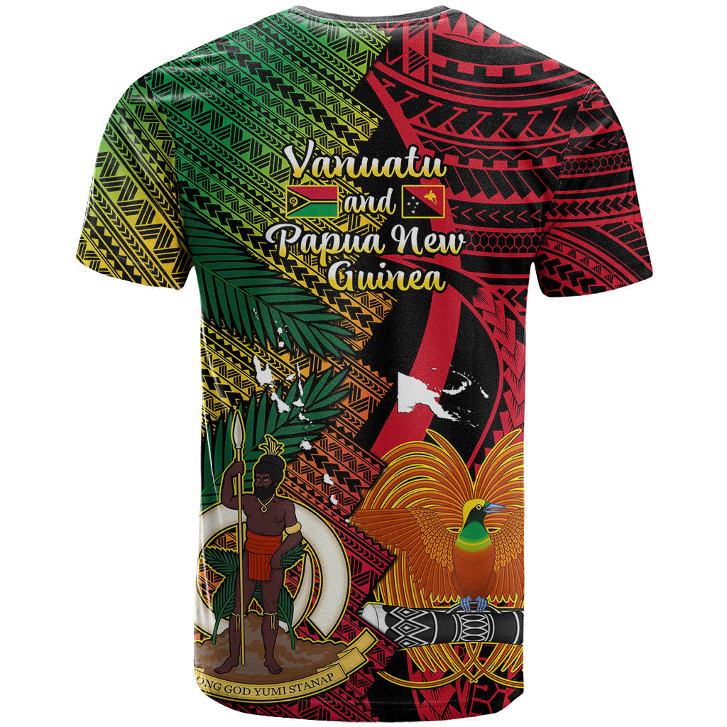 Vanuatu and Papua New Guinea T-Shirt Vanuatuan With PNG Polynesian Pattern Graphic Tee