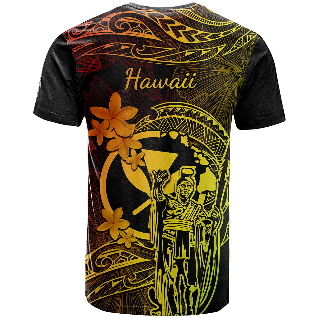 Hawaii T-Shirt King Kamehameha Mix Polynesian Plumeria Reggae Version Graphic Tee