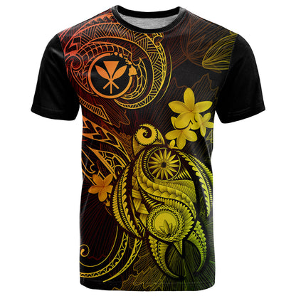 Hawaii T-Shirt Turtle Mix Polynesian Plumeria Reggae Version Graphic Tee