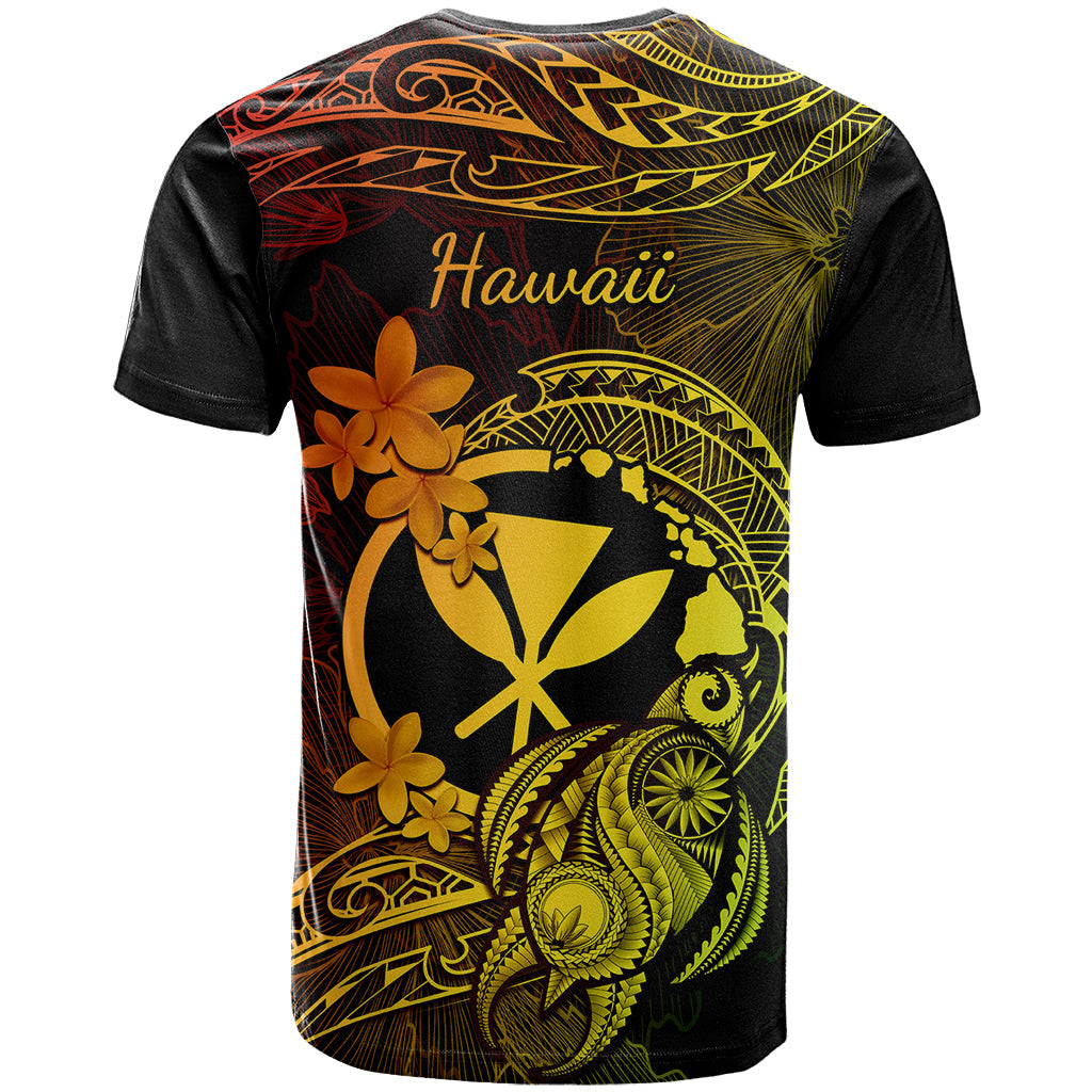 Hawaii T-Shirt Turtle Mix Polynesian Plumeria Reggae Version Graphic Tee
