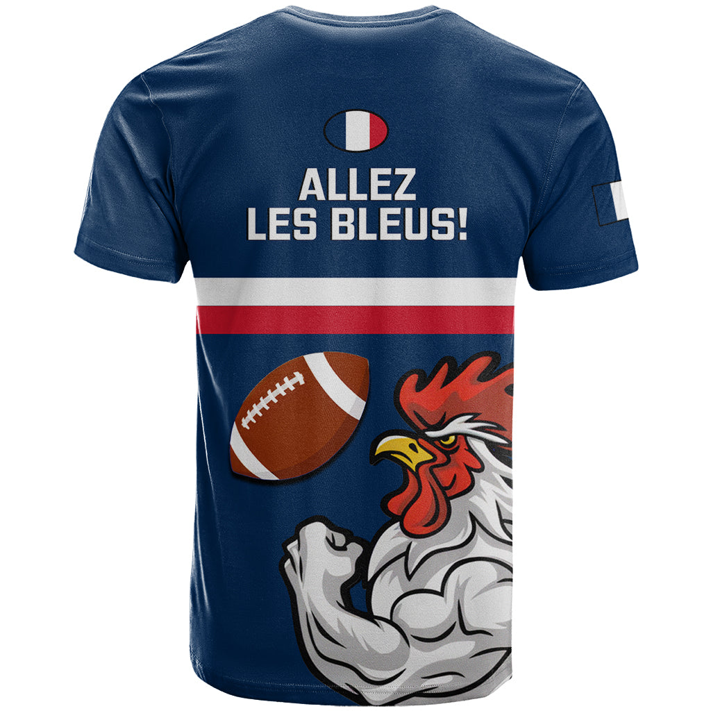 France Rugby T-Shirt World Cup Allez Les Bleus Mascot Graphic Tee