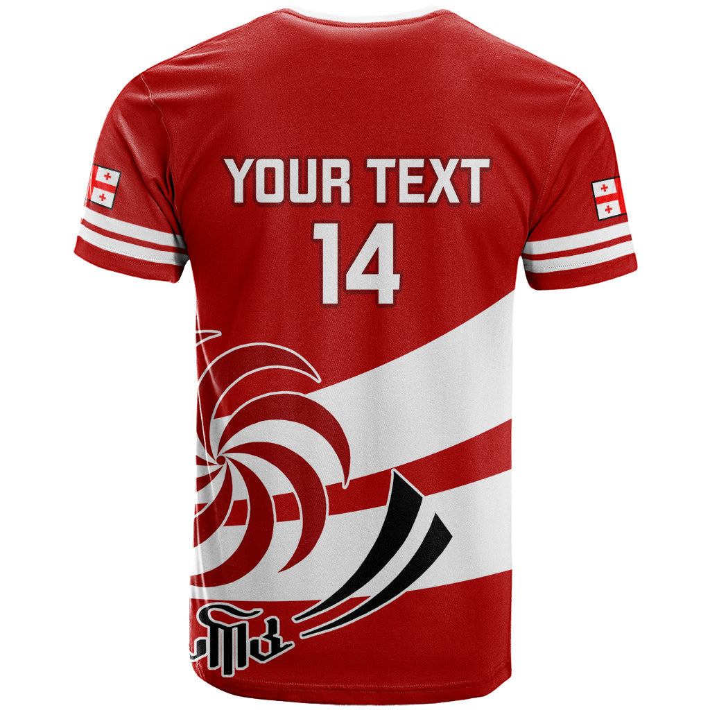 Custom Georgia Rugby T-Shirt Go Lelos Curves Style Graphic Tee