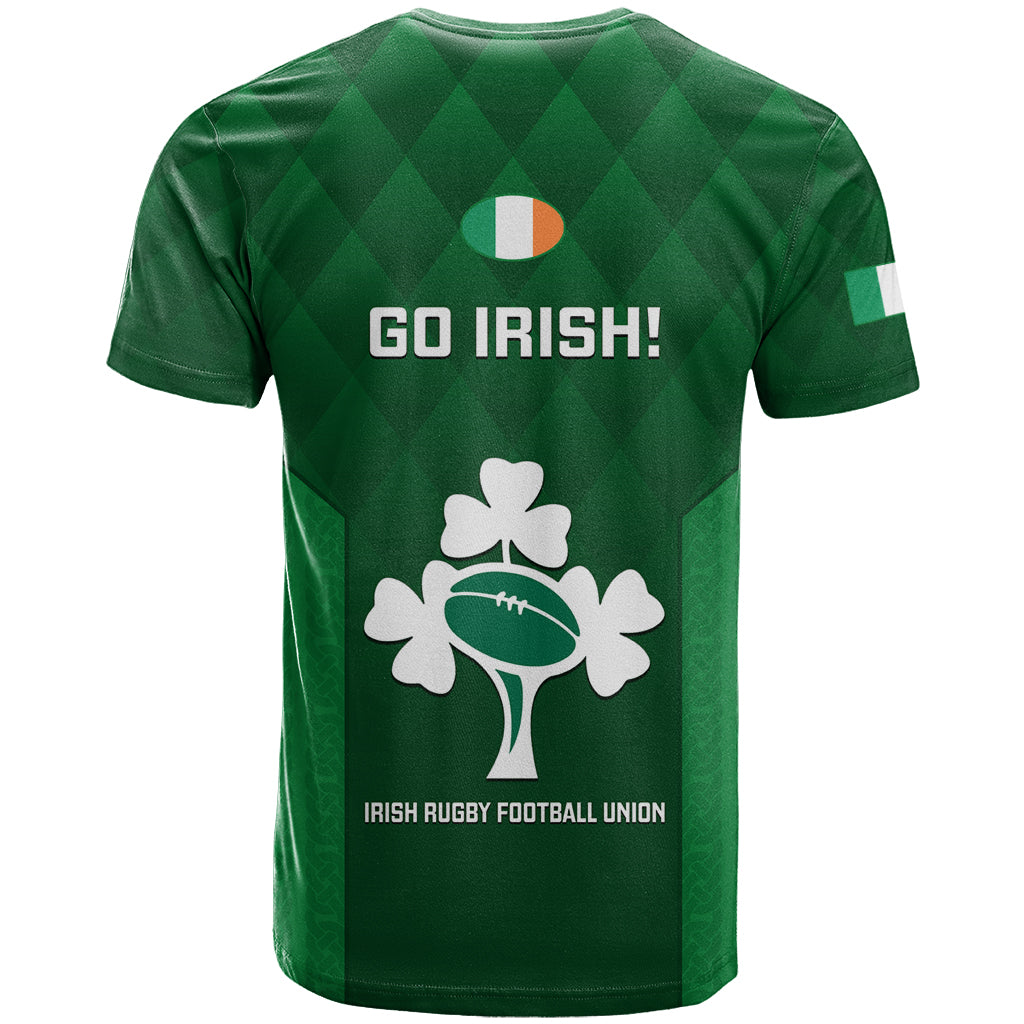 Ireland Rugby T-Shirt Go Shamrock World Cup Irish Celtic Pattern Graphic Tee
