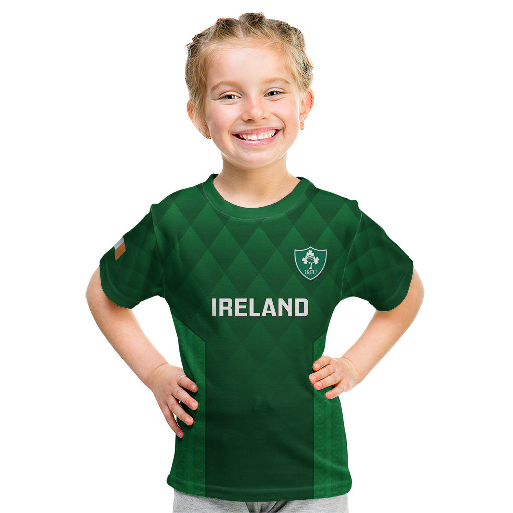 Custom Ireland Rugby T-Shirt Go Shamrock World Cup Irish Celtic Pattern Graphic Tee