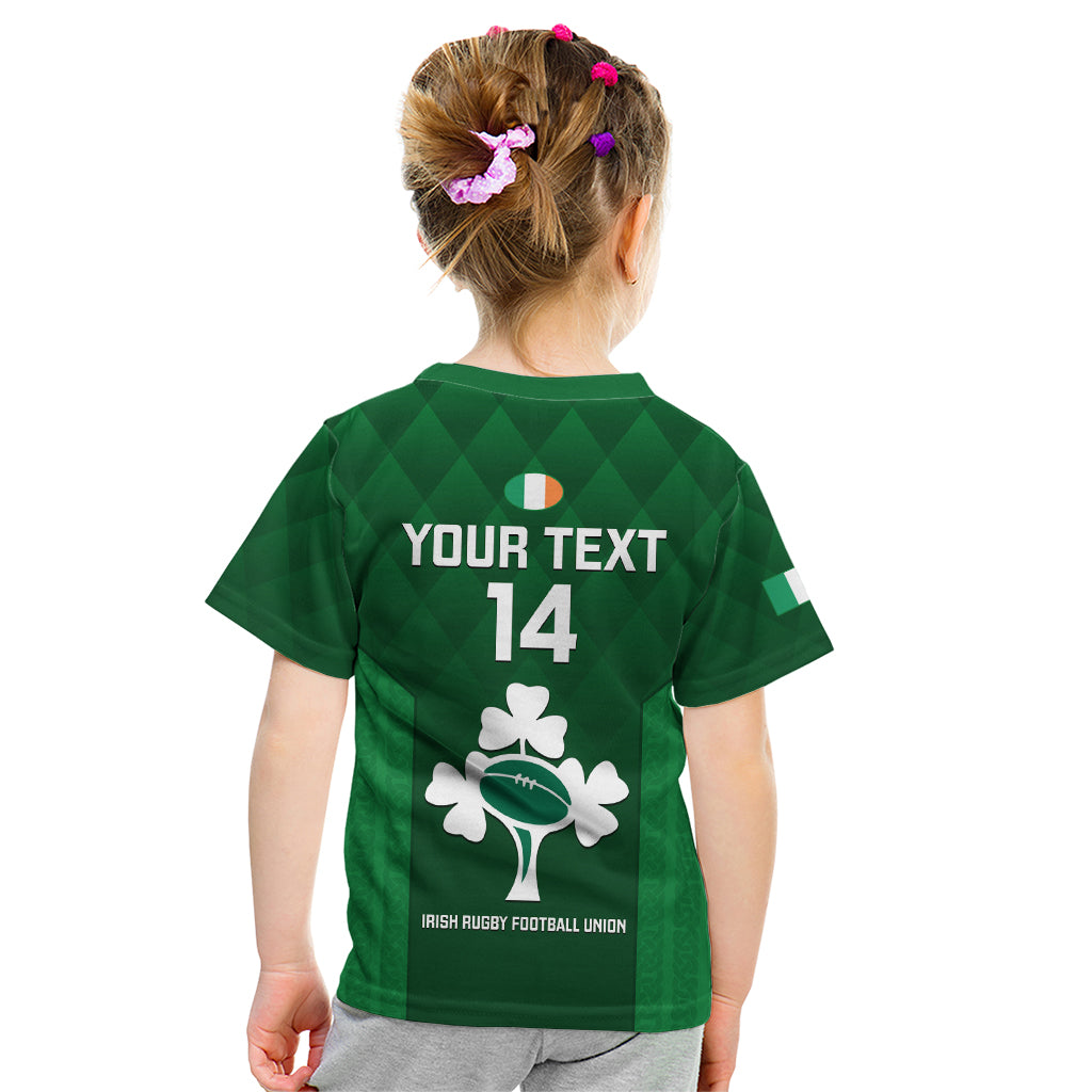 Custom Ireland Rugby T-Shirt Go Shamrock World Cup Irish Celtic Pattern Graphic Tee