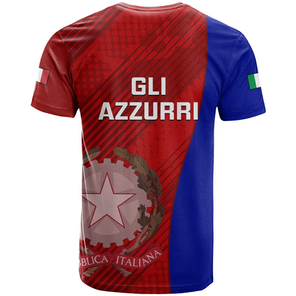 Italy Rugby T-Shirt The Blues Grunge Style Graphic Tee