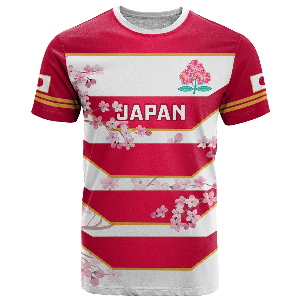 Japan Rugby T-Shirt Go Cherry Blossoms World Cup Graphic Tee