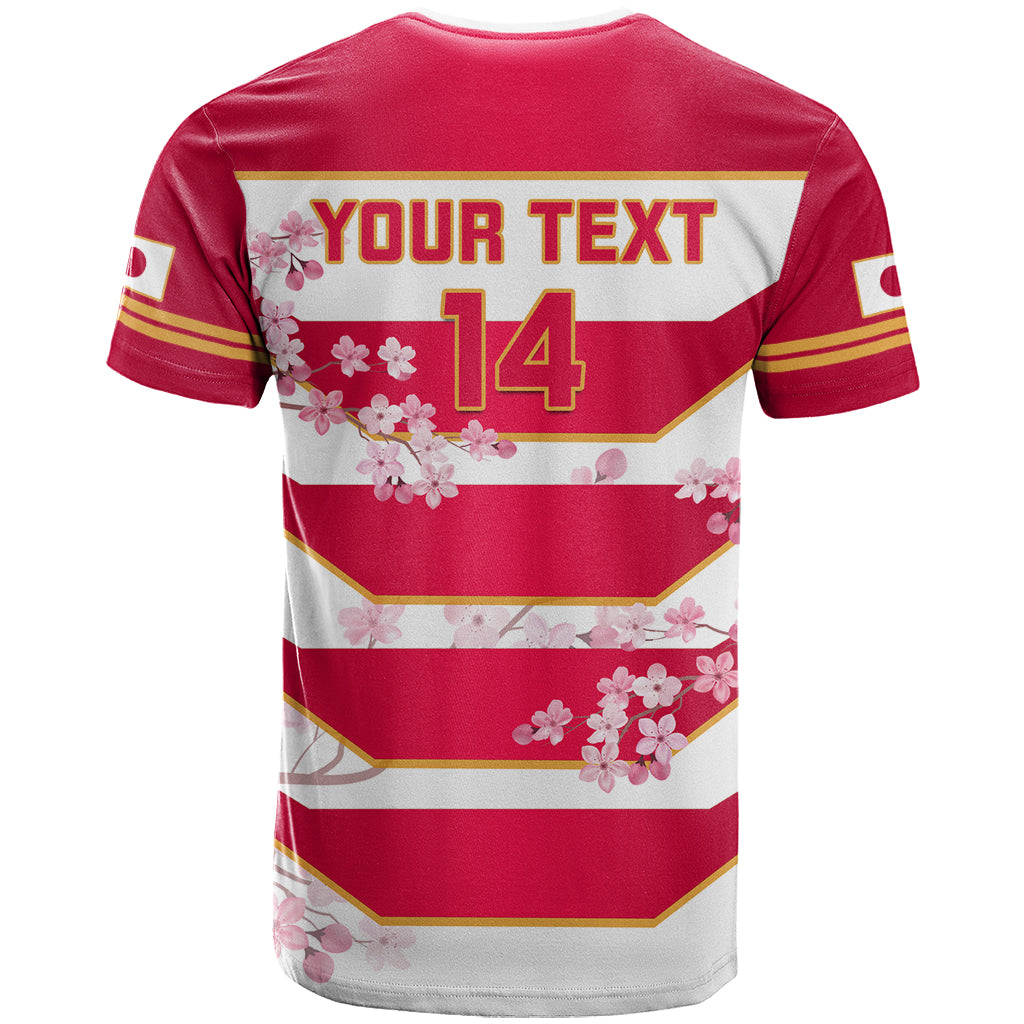 Custom Japan Rugby T-Shirt Go Cherry Blossoms World Cup Graphic Tee