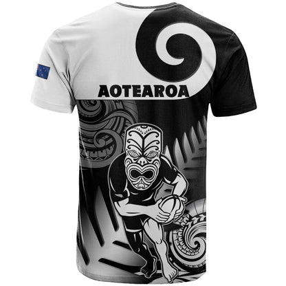 New Zealand Silver Fern Rugby T-Shirt Go Champions NZ All Black Maori Koru Graphic Tee