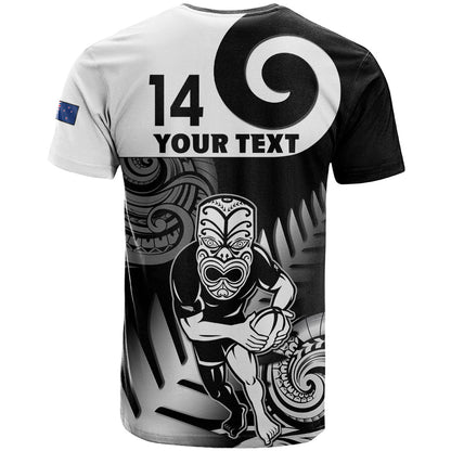 Custom New Zealand Silver Fern Rugby T-Shirt Go Champions NZ All Black Maori Koru Graphic Tee