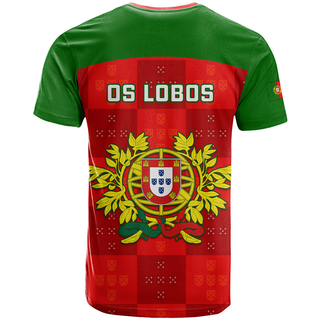 Portugal Rugby T-Shirt Go Wolves Mix Coat Of Arms Graphic Tee
