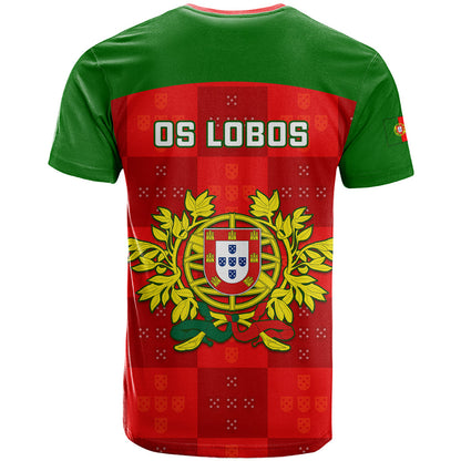 Portugal Rugby T-Shirt Go Wolves Mix Coat Of Arms Graphic Tee