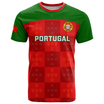 Custom Portugal Rugby T-Shirt Go Wolves Mix Coat Of Arms Graphic Tee