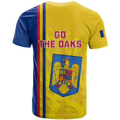 Romania Rugby T-Shirt Go The Oaks Grunge Style Graphic Tee