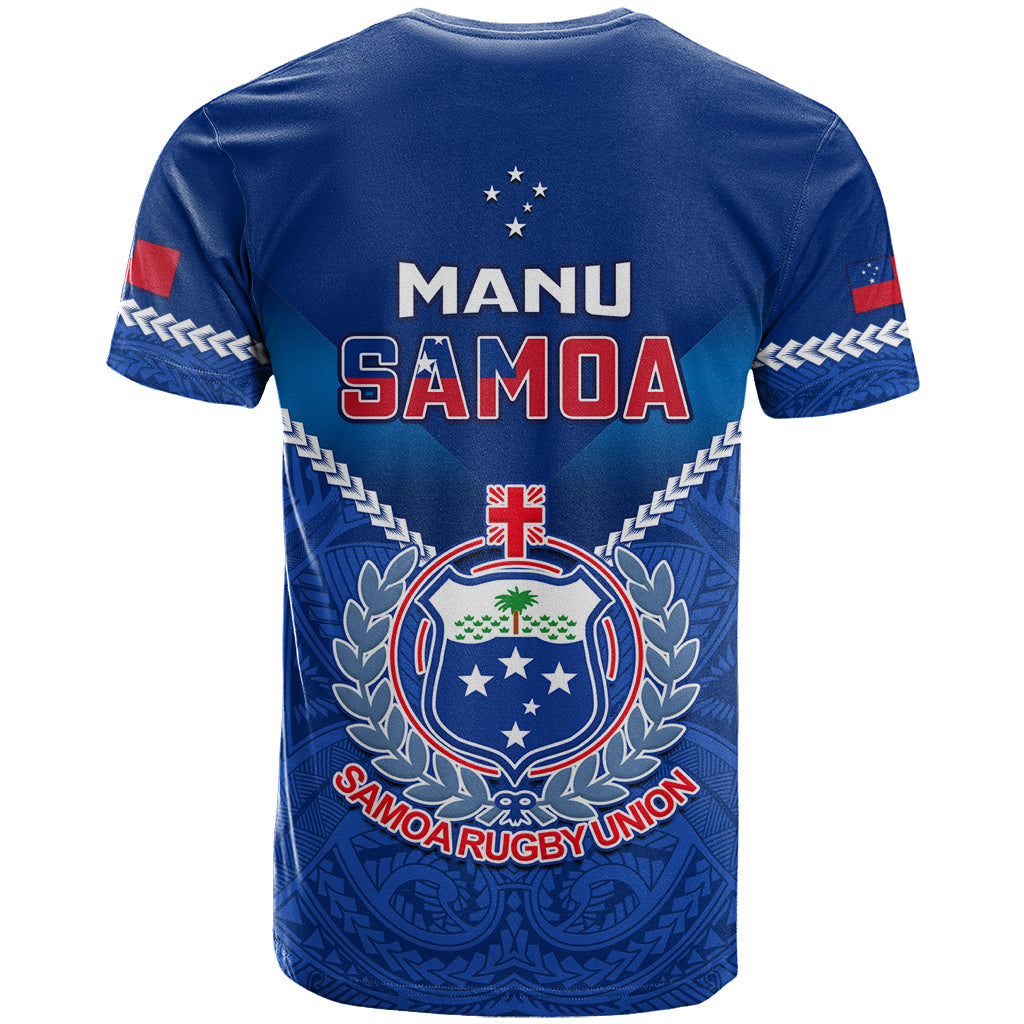 Samoa Rugby T-Shirt Go Manu Samoa With Polynesian Tattoo Graphic Tee