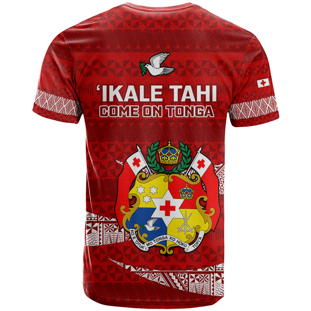 Tonga Rugby T-Shirt Ikale Tahi Tongan Ngatu Pattern Graphic Tee
