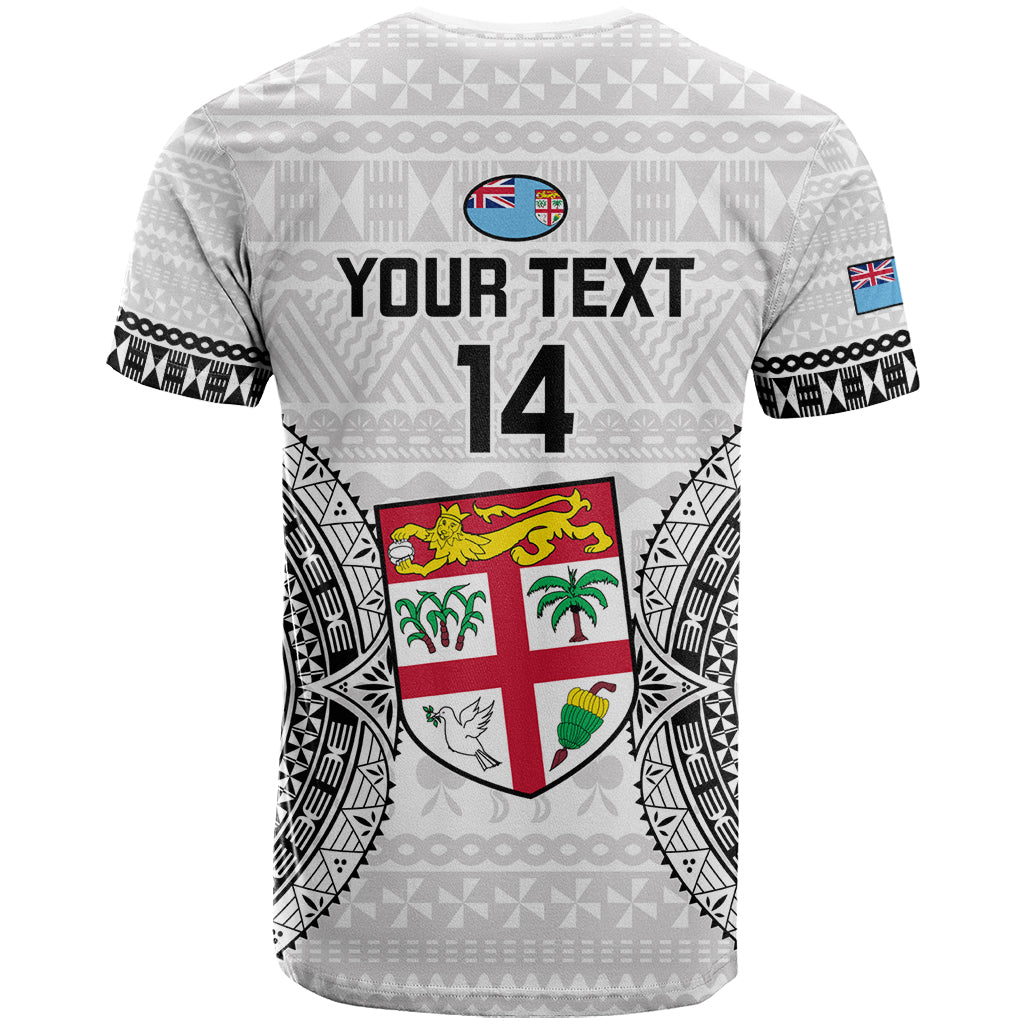 Personalised Fiji Rugby T-Shirt Go Fijian Tapa Pattern World Cup Graphic Tee