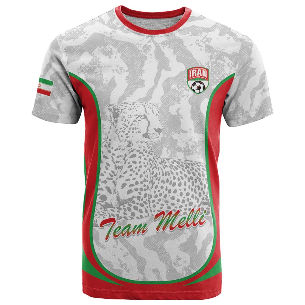 Iran Football Custom T-Shirt Come On Team Melli Cheetah Graphic Tee