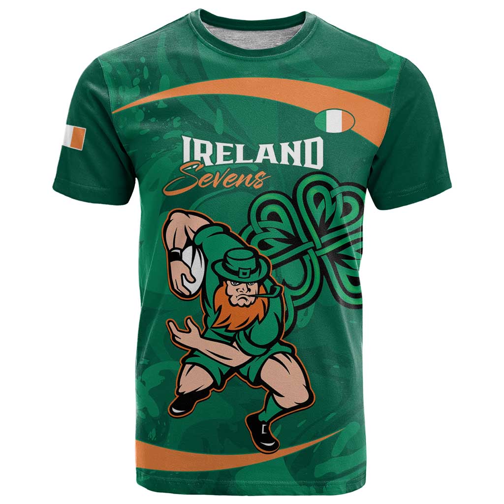 Custom Ireland Rugby Sevens T-Shirt Go Champions Irish Shamrock Graphic Tee