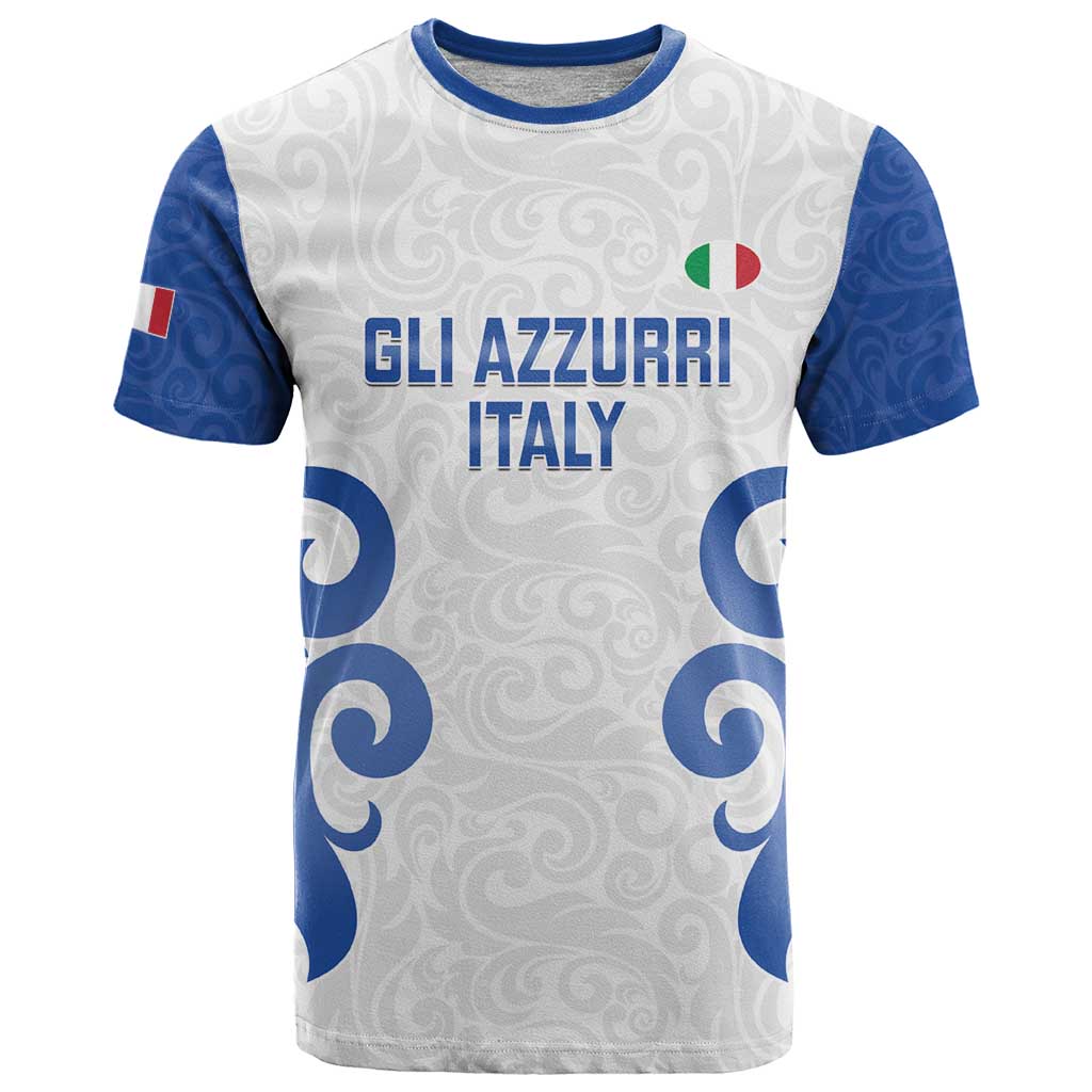 Custom Italy Rugby 2025 T-Shirt Come on Gli Azzurri! Graphic Tee