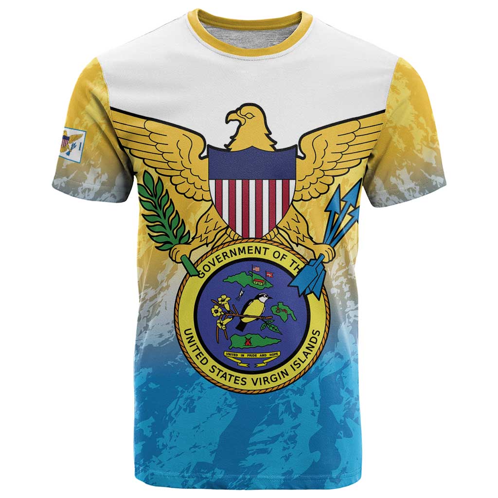 US Virgin Islands T-Shirt Coat Of Arms Grunge Style Graphic Tee