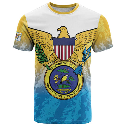 US Virgin Islands T-Shirt Coat Of Arms Grunge Style Graphic Tee