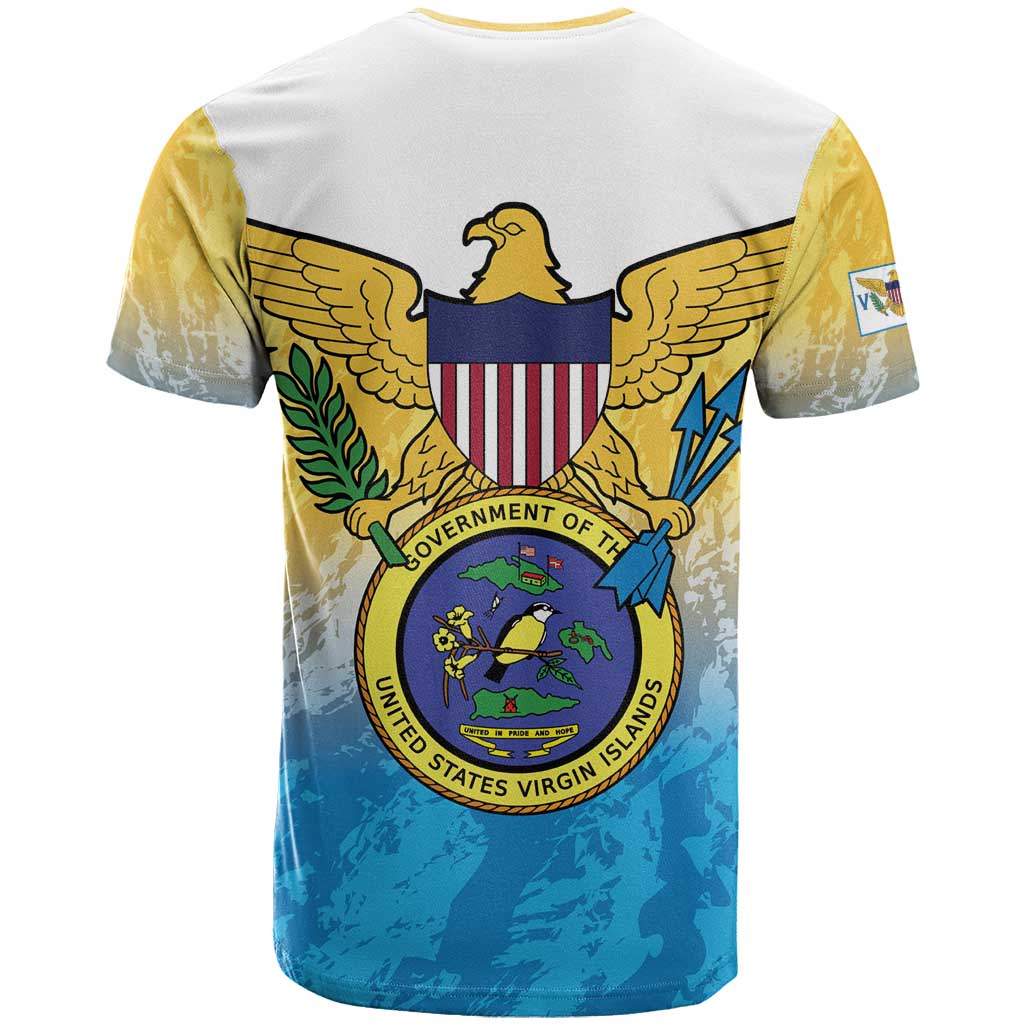 US Virgin Islands T-Shirt Coat Of Arms Grunge Style Graphic Tee