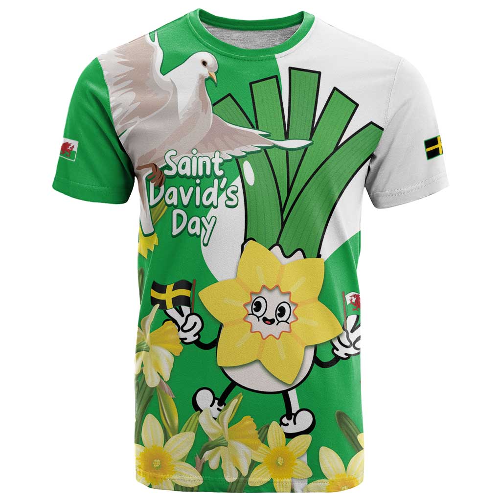 Wales Saint David's Day T-Shirt Welsh Funny Leek Daffodil Graphic Tee