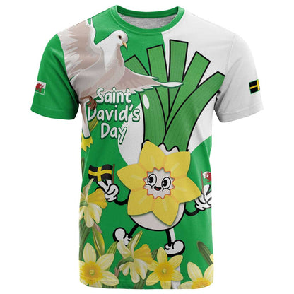 Wales Saint David's Day T-Shirt Welsh Funny Leek Daffodil Graphic Tee