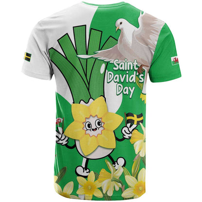 Wales Saint David's Day T-Shirt Welsh Funny Leek Daffodil Graphic Tee