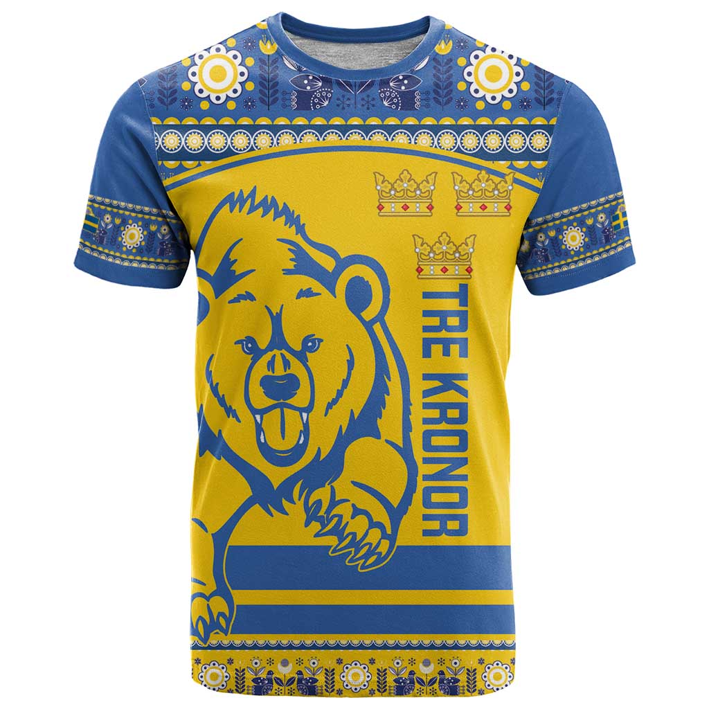 Custom Sweden Ice Hockey T-Shirt 2025 Go Champions Tre Kronor Graphic Tee